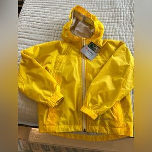 LL Bean kids raincoat. Size 5-6. NWT. Color yellow.